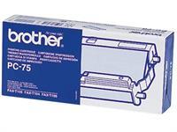 Brother PC75 - Black - cassette a ruban d'impression - pour FAX-T102, T104, T106