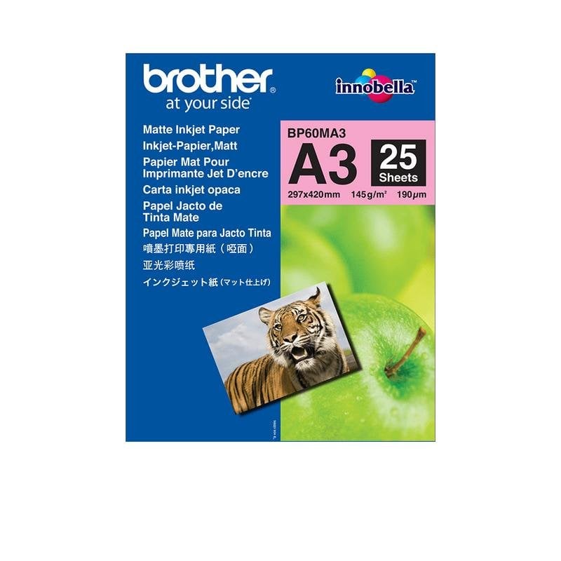 Brother Papier pour imprimante Brother BP60MA3 A3 mat 25 feuilles 145 g m²