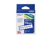 Brother Cintas pour imprimante d'étiquettes Brother TZE-133 Blue sur transparent 12 mm