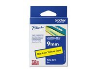 Brother Cinta laminada 9mm, Negro sobre amarillo, TZe, Grey, Transferencia térmica