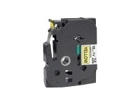 Brother Cinta TZe 18mm Brother Black sur Yellow Laminée 8m Compatible TZ TZe