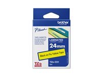 Brother Cintas pour imprimante d'étiquettes Brother TZE-C51 24 mm x 5 m Black sur Yellow fluorescent