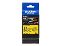 Brother Cinte Brother TZE-FX651 24 mm x 8 m Black sur Yellow