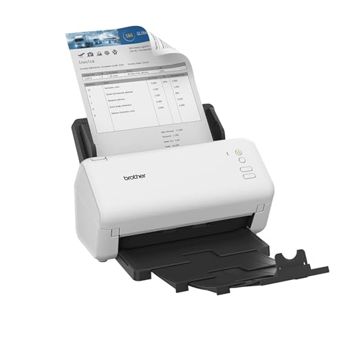 BROTHER ADS-4100 Scanner de Documents Bureautique | Recto - Verso | A4 | Rapide 35 Pages Minute | Scan to USB | ADF de 60 Feuilles