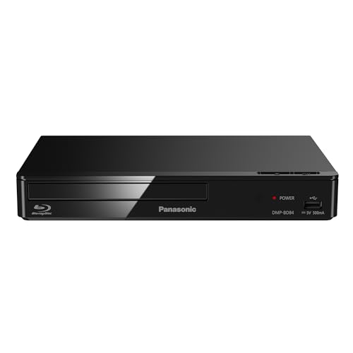 Panasonic DMP-BD84EG-K Lecteur Blu-Ray Smart Network 2D Disc DVD, Apps Internet, Audio Haute-Résolution, HDD Playback Externe, USB, Ethernet, Design Compact, Noir