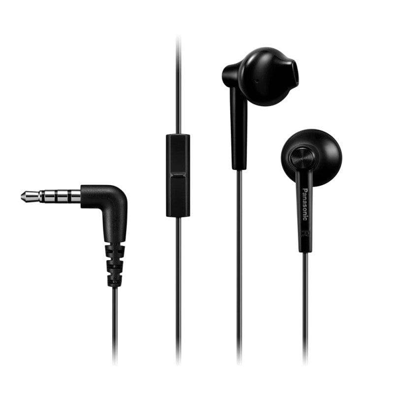 Panasonic Auriculares Panasonic RP-TCM115 filaires avec microphone intégré et contrôle en ligne noirs