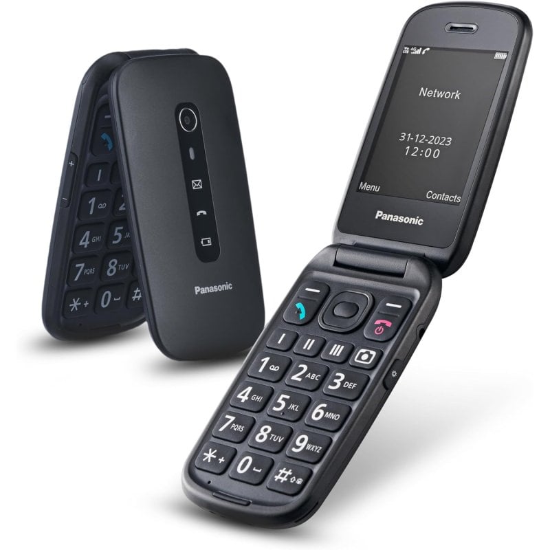 Panasonic KX-TU550EXB Téléphone portable pliable pour seniors 4G 2,8 Black