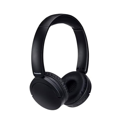 Panasonic HF630, Casque Audio sans Fil Supra-auriculaire, Micro Intégré, Bluetooth 5.3, Multipoint, Design Pivotant, jusqu'à 72 Heures d'Autonomie, USB-C, Noir