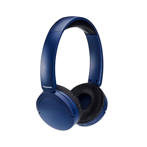 Panasonic HF630, Casque Audio sans Fil Supra-auriculaire, Micro Intégré, Bluetooth 5.3, Multipoint, Design Pivotant, jusqu'à 72 Heures d'Autonomie, USB-C, Bleu