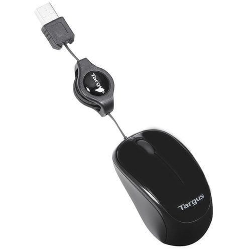 Targus Targus AMU75EU Souris USB rétractable 1000 DPI Black