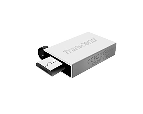Transcend 32 Go Clé USB Micro USB OTG JetFlash 380 Argent TS32GJF380S