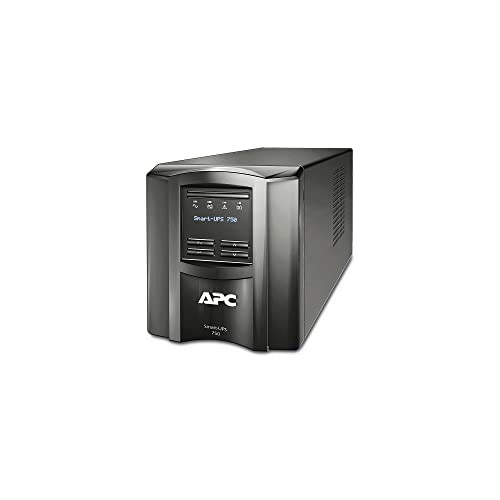 APC Smart-UPS SMT - SMT750I - Onduleur 750 VA (Line-Interactive, Régulateur Automatique de Tension (AVR), Écran LCD, 6 Prises IEC-C13, Logiciel d'arrêt)