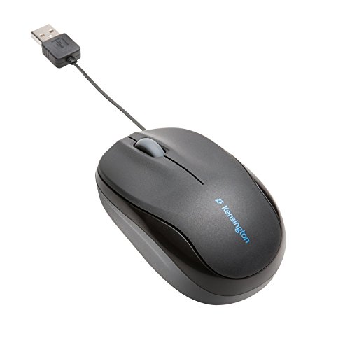 Kensington Souris Mobile Rétractable - Souris Filaire USB, Idéale pour les Voyages, Molette de Défilement, Compatible avec Windows Mac (K72339EU)