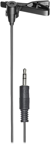 Audio-Technica 3350xiS Microphone À Condensateur Omnidirectionnel À Clipser Noir