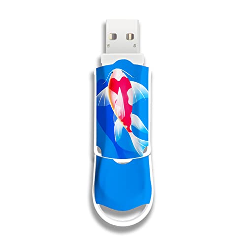 Integral Clé USB 3.2 XPression 128 Go au Design Poisson Koi – Clé USB raffinée et élégante, Stockage Externe pour Le Travail, Les études et Les Loisirs