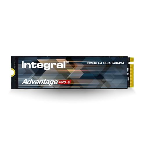 Integral 1TB Advantage Pro-2 M.2 2280 PCIe Gen4 X4 NVMe 1.4 SSD - Up to 7200MB s Read 6100MB s Write - Gaming, Video Photo Editing, Design, 3D Rendering and More – Internal Gen4 Solid State Drive