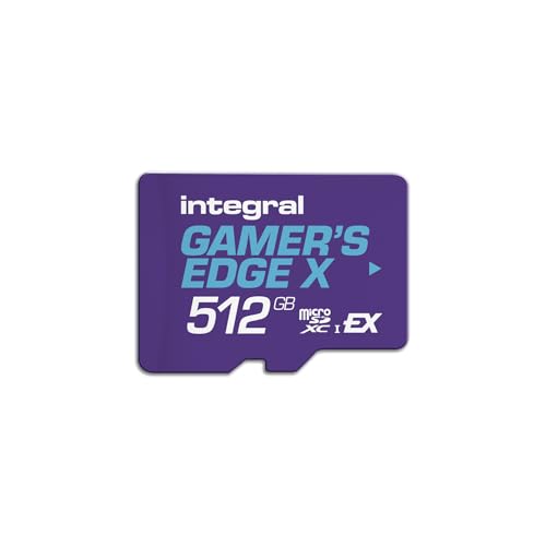 Carte microSD Express Gamer's Edge X 512 Go – pour Switch 2, 890 Mo s Lecture, 810 Mo s écriture, NVMe, 4K, A1, Vitesse de feu, loadings éclairs, Perf’ Max, zéro lag, Boost Gaming Total