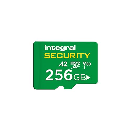 Integral Carte microSD Haute Endurance 256 GB - UHS-I, V30, U3, A2-4K pour vidéosurveillance, dashcams, sécurité Domestique - Jusqu’à 47 h d’Enregistrement en Boucle et 48 000 h en continu