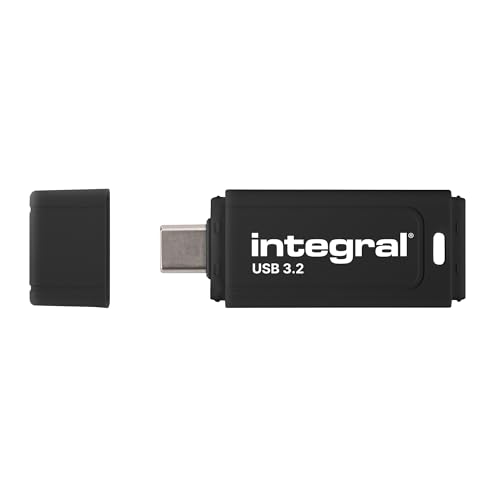 Integral USB-C Black 32GB Clé USB 3.2 Gen 1 – Type-C Haute Vitesse USB 3.1 3.0, Lecture 150 Mo s, Écriture 30 Mo s, Plug-and-Play, Stockage Portable pour PC, Mac, Ordinateur Portable