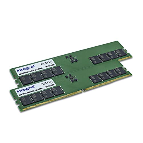 Integral Europe Integral - DDR5 - kit - 32 Go 2 x 16 Go - DIMM 288 broches - 4800 MHz PC5-38400 - memoire sans tampon