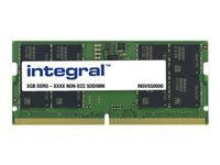 Integral Europe Integral - DDR5 - module - 8 Go - SO DIMM 262 broches - 4800 MHz PC5-38400 - memoire sans tampon