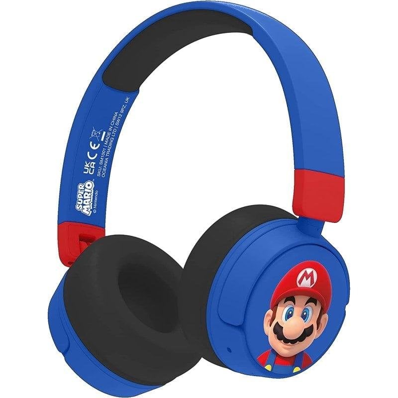 Blade Casque Blade Super Mario sans fil et filaire Bluetooth Gaming Enfant Pliable Blue Red
