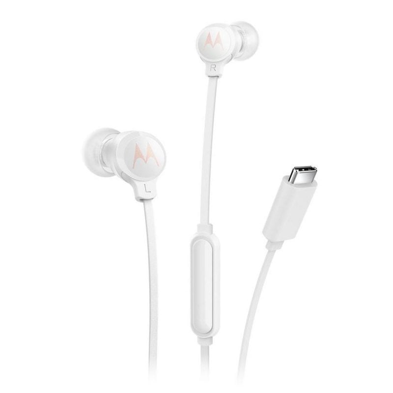 Motorola Écouteurs Motorola Earbuds 3C-S filaires USB-C pour appels et musique White
