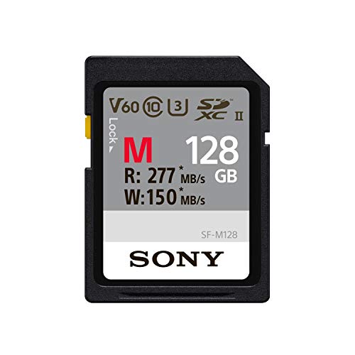 Sony Memory SF-M128 Carte mémoire numérique SDHC SF-M Series UHS-II U3 V60 128 Go en Lecture 277 Mo s d'écriture 150 Mo S