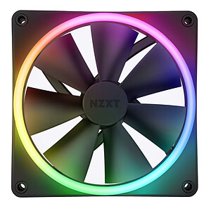 Nzxt Ventilateur supplémentaire synchronisable NZXT F140 RGB Duo 140 mm PWM 20 LED RGB Black