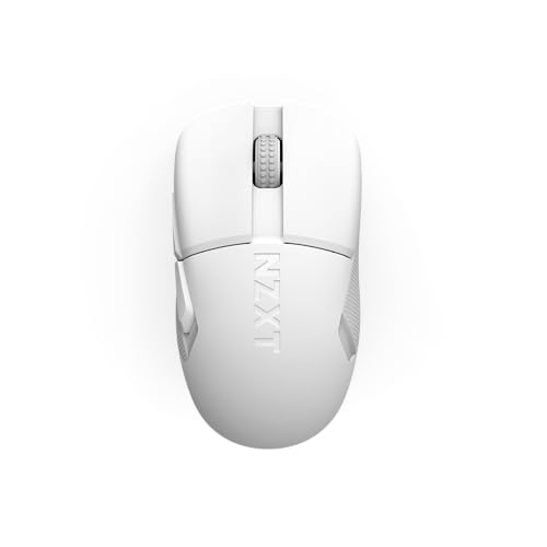 NZXT Lift Elite Souris de Jeu sans Fil – Ultralégère 57 g – Taux d'interrogation de 4K 8K, commutateurs optiques, capteur Optique de 26K DPI – Longue durée de Vie de la Batterie – Blanc