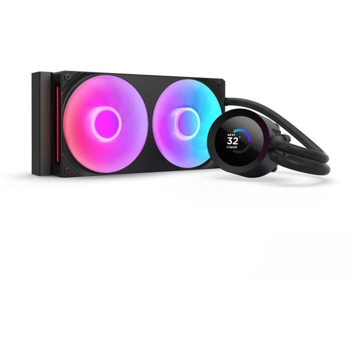 Watercooling NZXT RL KR240 B2 Kraken Plus 240 RGB Ecran carre 1 54 personnalisable et ventilateurs RGB Black
