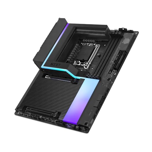NZXT N9 Z890 Carte mère de Jeu - Intel Z890 LGA 1851 ATX pour Core Ultra (Série 2) - 20 1 1, DDR5, 5X M.2, PCIe 5.0, Wi-FI 7, 5GbE, Thunderbolt 4 - RGB, Couverture en métal Complet - Noir