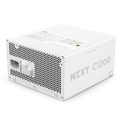 NZXT C1200 Gold ATX 3.1 - Alimentation PC Gaming entièrement modulaire à Faible Bruit - 1200 Watts - 80 Plus Gold - Connecteur 12V-2x6 - Mode zéro Ventilateur - Condensateurs 100 Japonais - Blanc