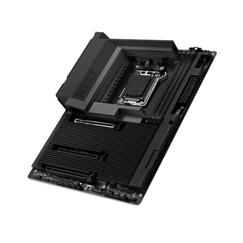 NZXT N7 B850 - Carte mère Gaming AMD B850 AM5 ATX pour Ryzen 9000 8000 7000-16 2 1, DDR5, 3X M.2, PCIe 5.0, Wi-FI 6E, LAN 2.5GbE, USB 4 - M.2 NVME avec loquet Rapide - Noir