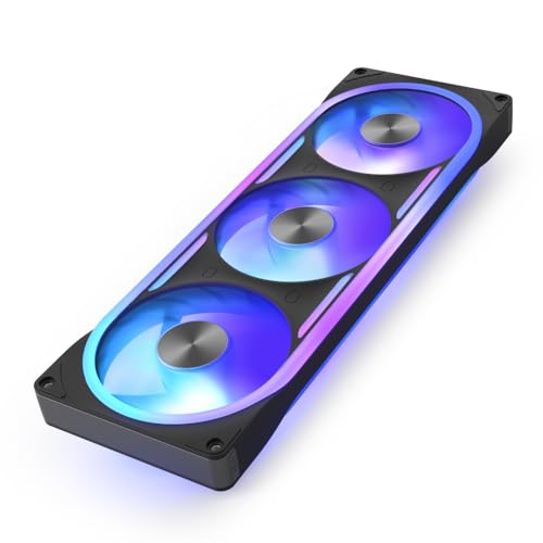 NZXT F360U Ultra RGB Monobloc — 3X 120 mm Ventilateurs PWM pour boîtier PC — RGB Multi-Zone — Ultra-Silencieux — Palier hydrodynamique — Compatible NZXT CAM — Noir