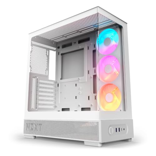 NZXT S5 RGB Boîtier PC Moyen-Tour ATX Compact - Blanc