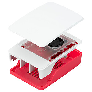 Raspberry Pi 5 Case White Red