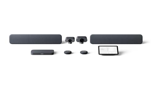 Lenovo Google Meet Series One Gen 1 Extra Large Room Kit – Caméra intelligente XL 20,3 MP caméra 12 MP, barre audio intelligente barre audio, 2 micros, unité de calcul Meet Compute, contrôleur