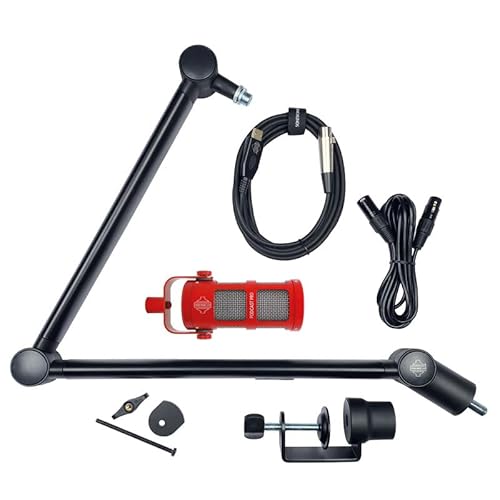 SONTRONICS VOICECASTING Pack Red Podcast Pro, Support Elevate, câbles XLR-USB et XLR-XLR