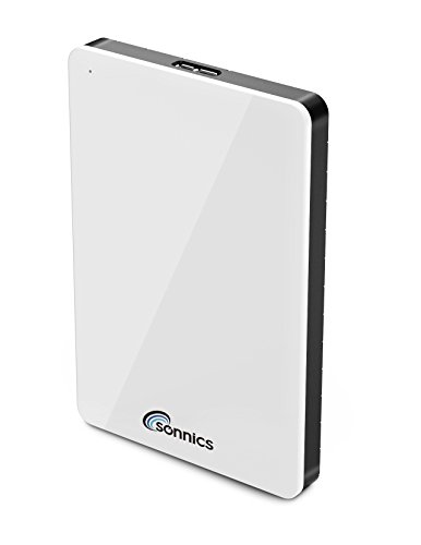 Sonnics 1TB USB 3.0 Externe Poche Durs Disques pour Fenêtres PC, Mac, Xbox One and PS4, Blanc