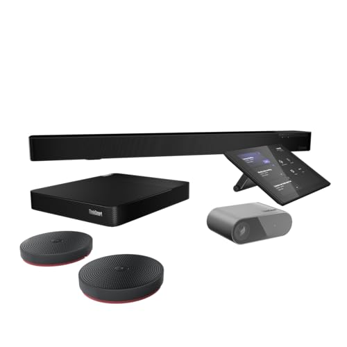 Lenovo ThinkSmart One ThinkSmart Contrôleur tout-en-un pour Microsoft Teams Rooms, caméra FOV 125°, 2 haut-parleurs, 8 microphones, i5-1147GE, 16 Go de RAM, 256 Go SSD, Windows 11 IoT