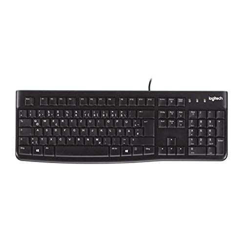 Logitech Keyboard K120 Clavier Noir USB QZERTY (Import Italie)