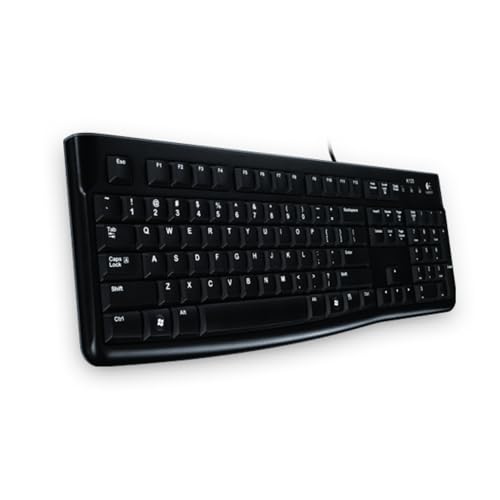 Logitech Keyboard K120 Clavier Filaire QWERTY, BLK