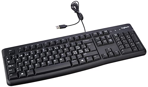 Logitech K120 clavier USB QWERTZ Suisse Noir - Claviers (Standard, Avec fil, USB, QWERTZ, Noir)