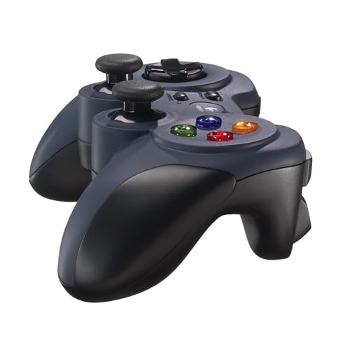 Logitech F310 Manette de Jeu Filaire, Configuration Type Console, Croix Directionnelle 4 Switchs, Prise en Main Confortable, Câble 1,8m, PC - Bleu Gris