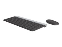 Logitech Slim Wireless Combo MK470 - ensemble clavier et souris - QWERTZ - Allemand - graphite Peripherique d'entree