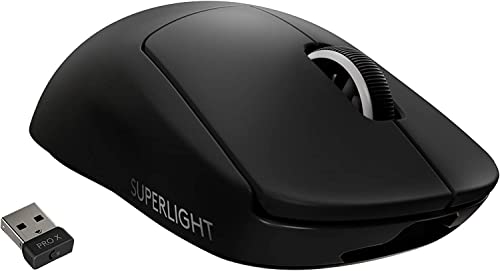 Logitech G PRO X SUPERLIGHT Souris Gaming sans Fil Capteur Gaming HERO 25K 25 600 PPP Ultra Leger avec 63g 5 Boutons Programmables Batterie Longue Duree PC Mac Black