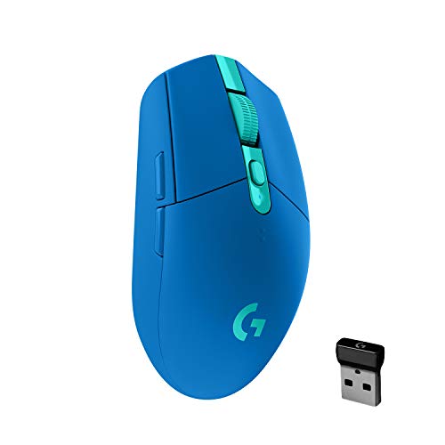 Logitech G305 Souris Gamer sans Fil Capteur Gaming HERO 12 000 PPP Ultra Leger 6 Boutons Programmables Batterie Longue Duree Memoire Integree Compatible avec PC Mac Blue
