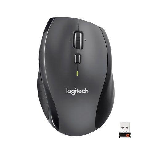 Logitech M705 Marathon Sans Fil Souris Recepteur USB Unifying 24 GHz 1000 PPP 5 Boutons Programmables Pile Duree 3 ans Compatible PC Mac Ordinateur Portable Chromebook Grey