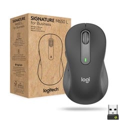 Logitech Signature M650 L for Business Souris sans Fil pour Les Mains de Grande Taille Logi Bolt Bluetooth SmartWheel Grey
